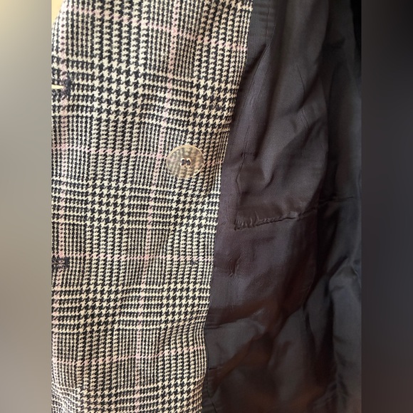 Vintage Women’s Pendleton White/Black Double Breasted Wool Blazer, pockets, 8 - Picture 8 of 13